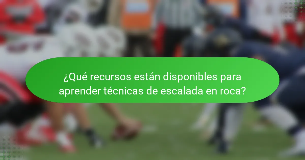 ¿Qué recursos están disponibles para aprender técnicas de escalada en roca?